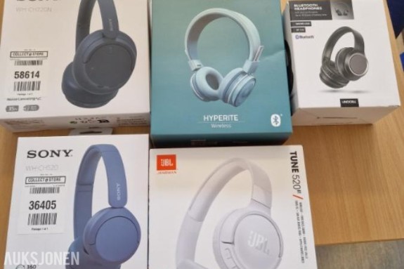 Hodetelefoner *uten minstepris* Sony, JBL, Linocell, Exibel Hyperite